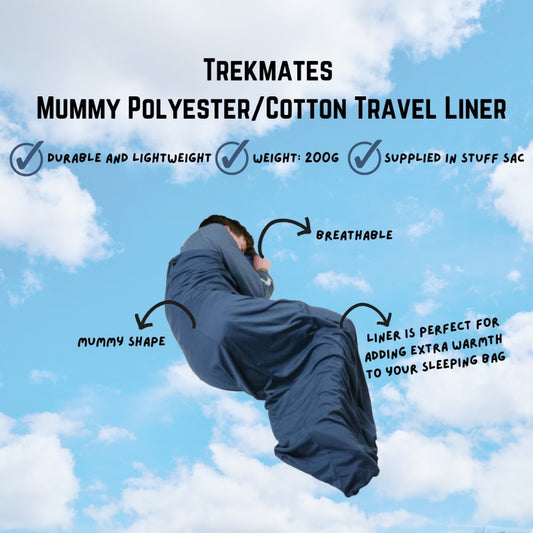 Trekmates Mummy Polyester/Cotton Travel Liner