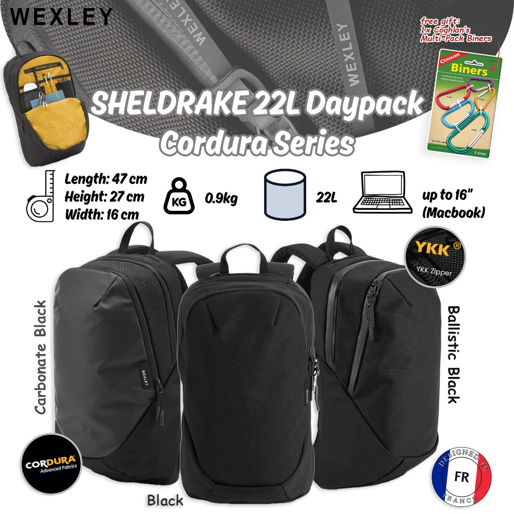 WEXLEY SHELDRAKE 22L Daypack Cordura Series | Travel Backpack | Laptop Backpack