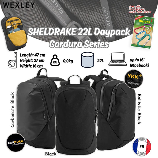 WEXLEY SHELDRAKE 22L Daypack Cordura Series | Travel Backpack | Laptop Backpack