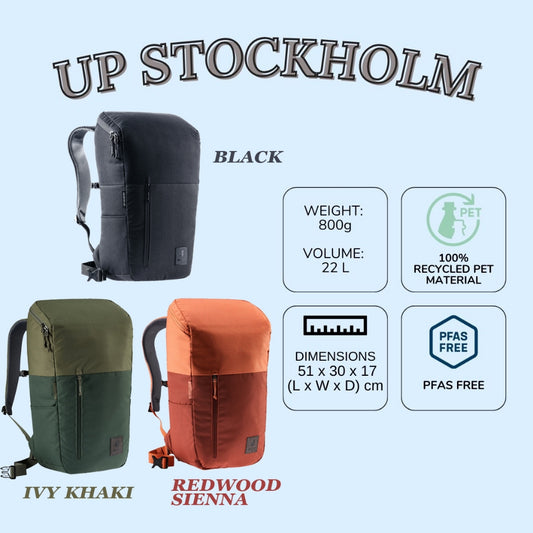 DEUTER UP STOCKHOLM LIFESTYLE DAYPACK | Laptop Backpack | 22 liters