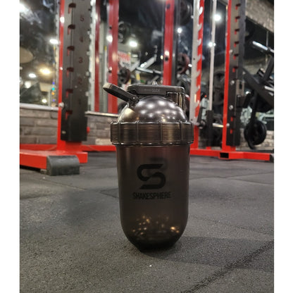 ShakeSphere Tritan Single Wall Shaker Clear Black 700ml | Protein Shaker Bottle | Gym Bottle