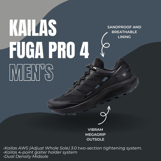 Kailas Fuga Pro 4 Men Trail Running Shoes (Black)