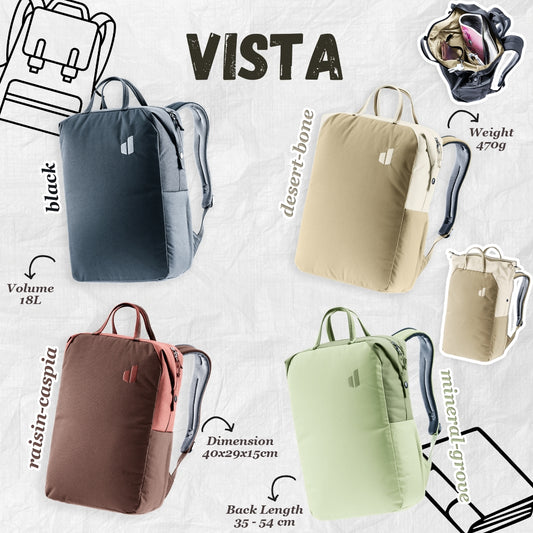 DEUTER VISTA Lifestyle Backpack | School Backpack | Ergonomic Design | 18 liters