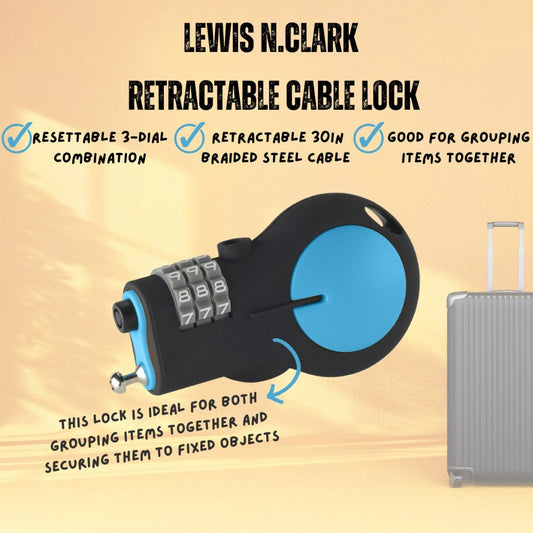 LEWIS N.CLARK Retractable Cable Lock