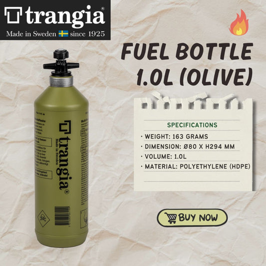 Trangia Fuel Bottle 1.0 Litre (Olive)