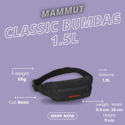 Mammut Classic Bumbag Black 1.5L (Black)