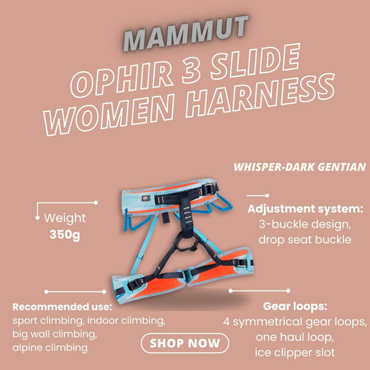 MAMMUT Ophir 3 Slide Women Harness (Whisper-Dark Gentian)