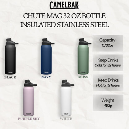 CAMELBAK CHUTE MAG 32 OZ BOTTLE, INSULATED STAINLESS STEEL