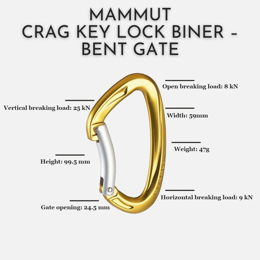 MAMMUT Crag Key Lock Biner – Bent Gate