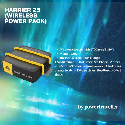 POWERTRAVELLER HARRIER 25 (WIRELESS POWER PACK)