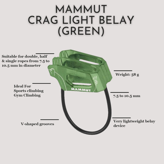 Mammut Crag Light Belay (Green)