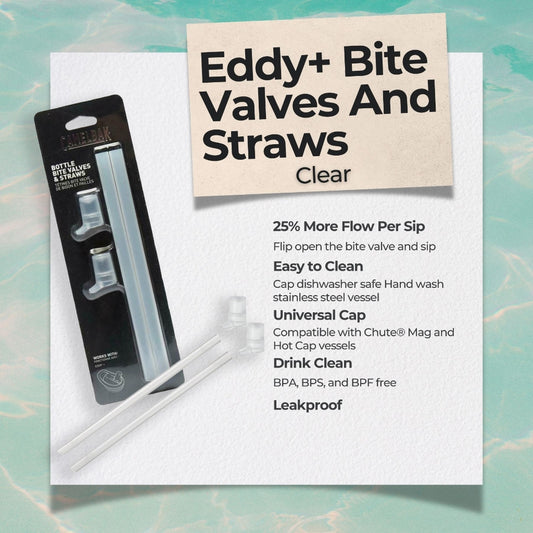 CamelBak Eddy+ Bite Valves And Straws (Clear)