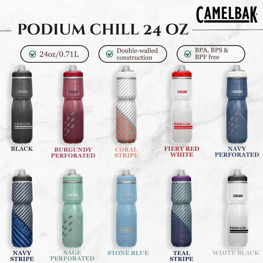 CAMELBAK PODIUM CHILL 24 OZ BIKE BOTTLE, INSULATED