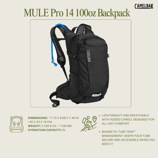 CAMELBAK MULE Pro 14 100oz Backpack (Black)