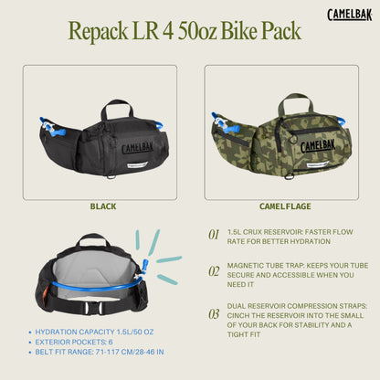 CAMELBAK Repack LR 4 50oz Cycling Waist Bag with Hydration Reservoir