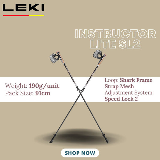 LEKI INSTRUCTOR LITE SL2 Nordic Walking Poles (Pair)