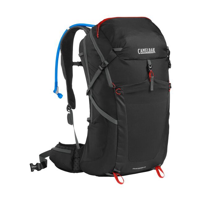 CAMELBAK Fourteener 32 Hydration Hiking Pack with Crux 3L Reservoir (Black/Red Poppy)