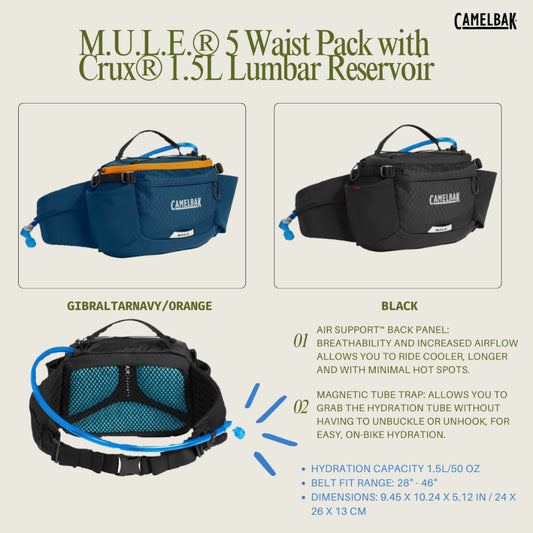 CAMELBAK MULE 5 Waist Pack with Crux® 1.5L Lumbar Reservoir