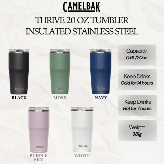 CAMELBAK THRIVE 20 OZ TUMBLER, INSULATED STAINLESS STEEL