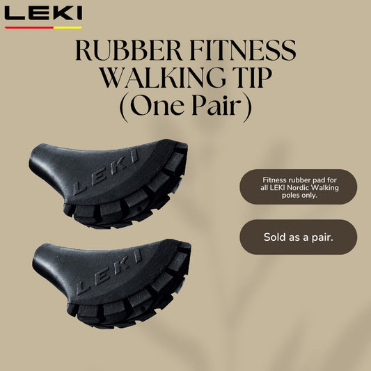 LEKI RUBBER FITNESS WALKING TIP (One Pair)