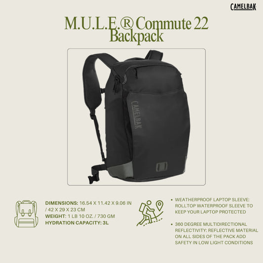 CAMELBAK MULE Commute 22 Backpack (Black)