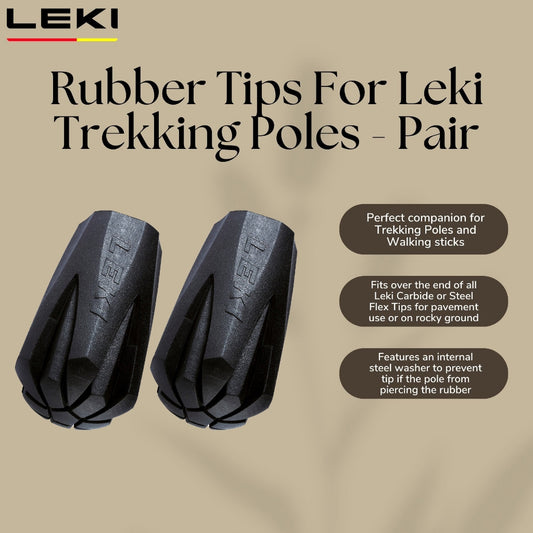 Rubber Tips For Leki Trekking Poles - Pair