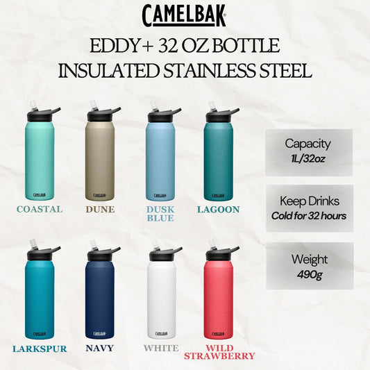CAMELBAK EDDY+ 32 OZ WATER BOTTLE, INSULATED STAINLESS STEEL