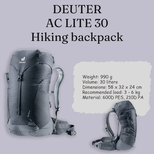 Deuter AC LITE 30 Hiking backpack (Black-Graphite)