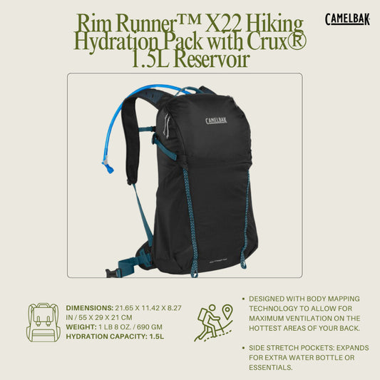 CAMELBAK Rim Runner™ X22 Hiking Hydration Pack with Crux® 1.5L Reservoir