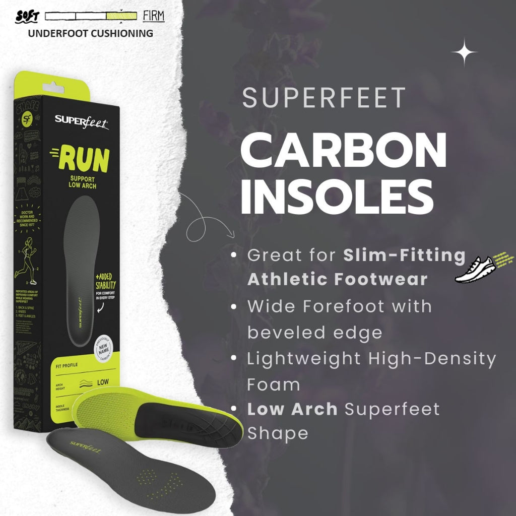 SUPERFEET CARBON INSOLES (TRIM-TO-FIT)(Carbon Fiber Performance)