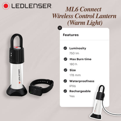 LEDLENSER ML6 CONNECT WARM LIGHT [WIRELESS CONTROL LANTERN]