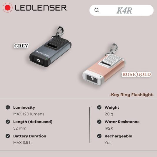LedLenser K4R Rechargeable Key Ring Flashlight