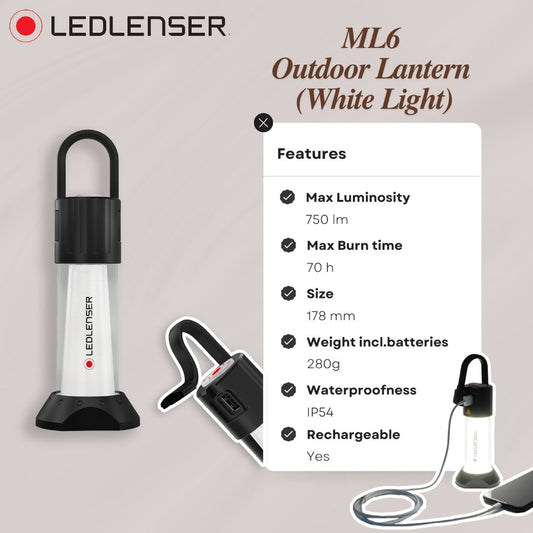 LEDLENSER ML6 OUTDOOR LANTERN (White Light)