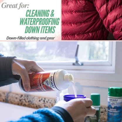 Nikwax Down Wash Direct and Down Proof Set | Detergent | Waterproof