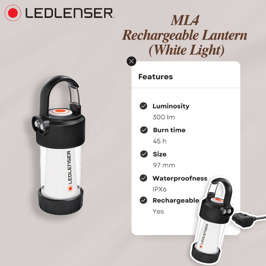 LEDLENSER ML4 Rechargeable Lantern (White Light)