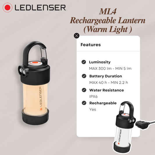 LEDLENSER ML4 Rechargeable Lantern (Warm Light)