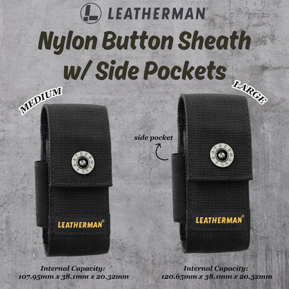 LEATHERMAN Nylon Button Sheath w/ Side Pockets