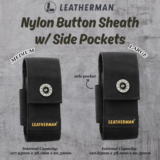 LEATHERMAN Nylon Button Sheath w/ Side Pockets