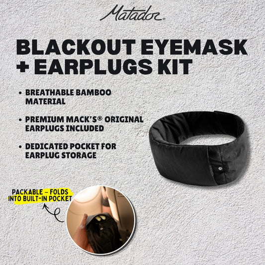 Matador Blackout Eyemask + Earplugs Kit