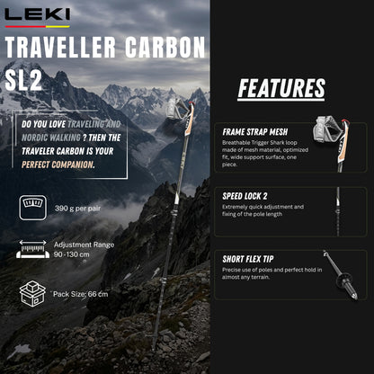 LEKI TRAVELLER CARBON SL2 (One Pair)