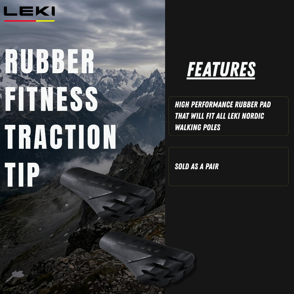 LEKI RUBBER FITNESS TRACTION TIP (One Pair)