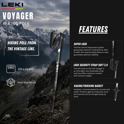 Leki Voyager (one pair) SilverGrey-White
