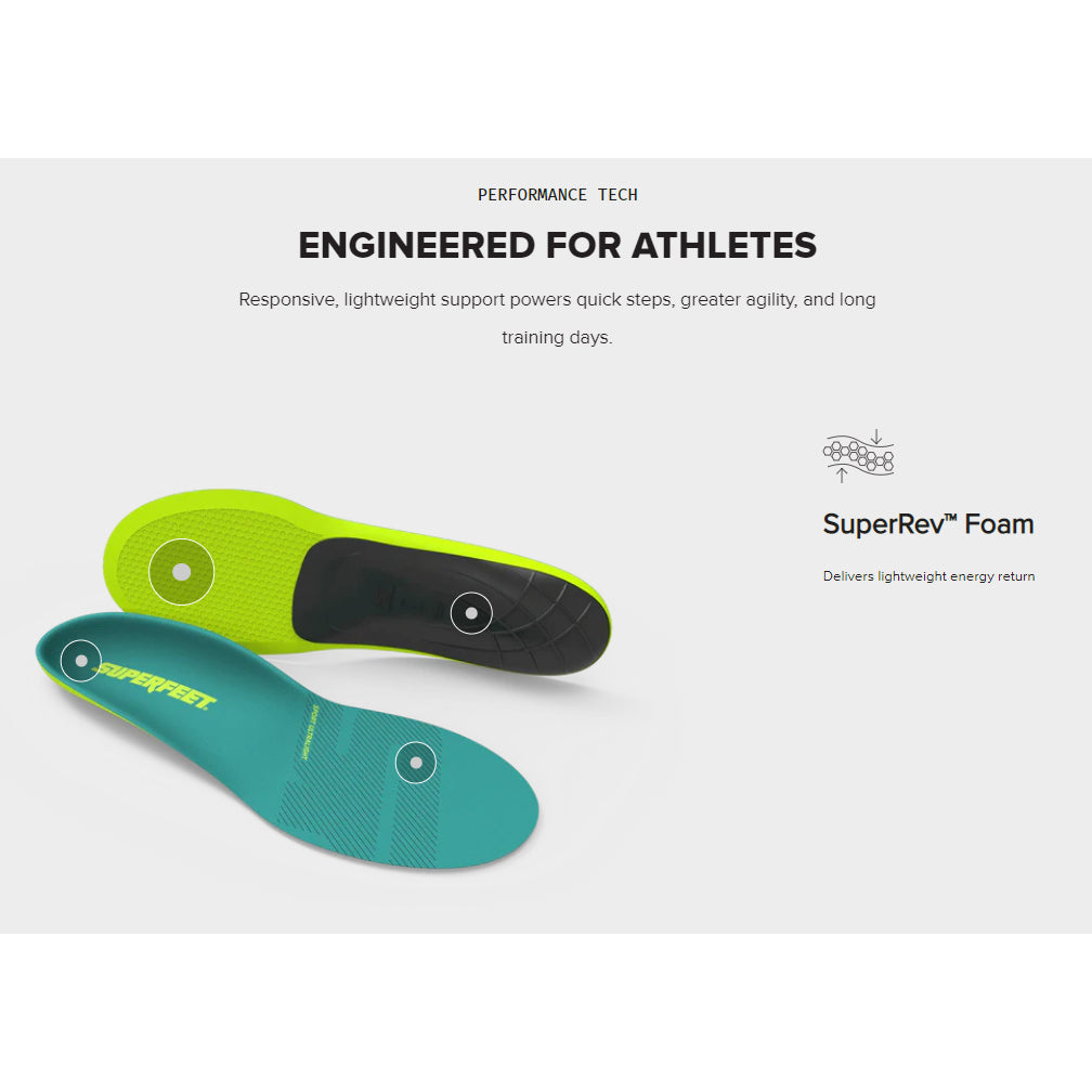 SUPERFEET SPORT ULTRALIGHT INSOLES (TRIM-TO-FIT)(Carbon Fiber Performance)