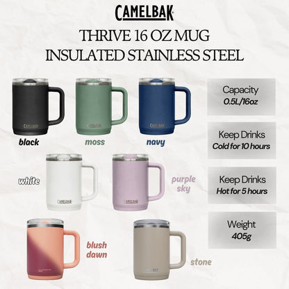 CAMELBAK THRIVE 16 OZ MUG, INSULATED STAINLESS STEEL
