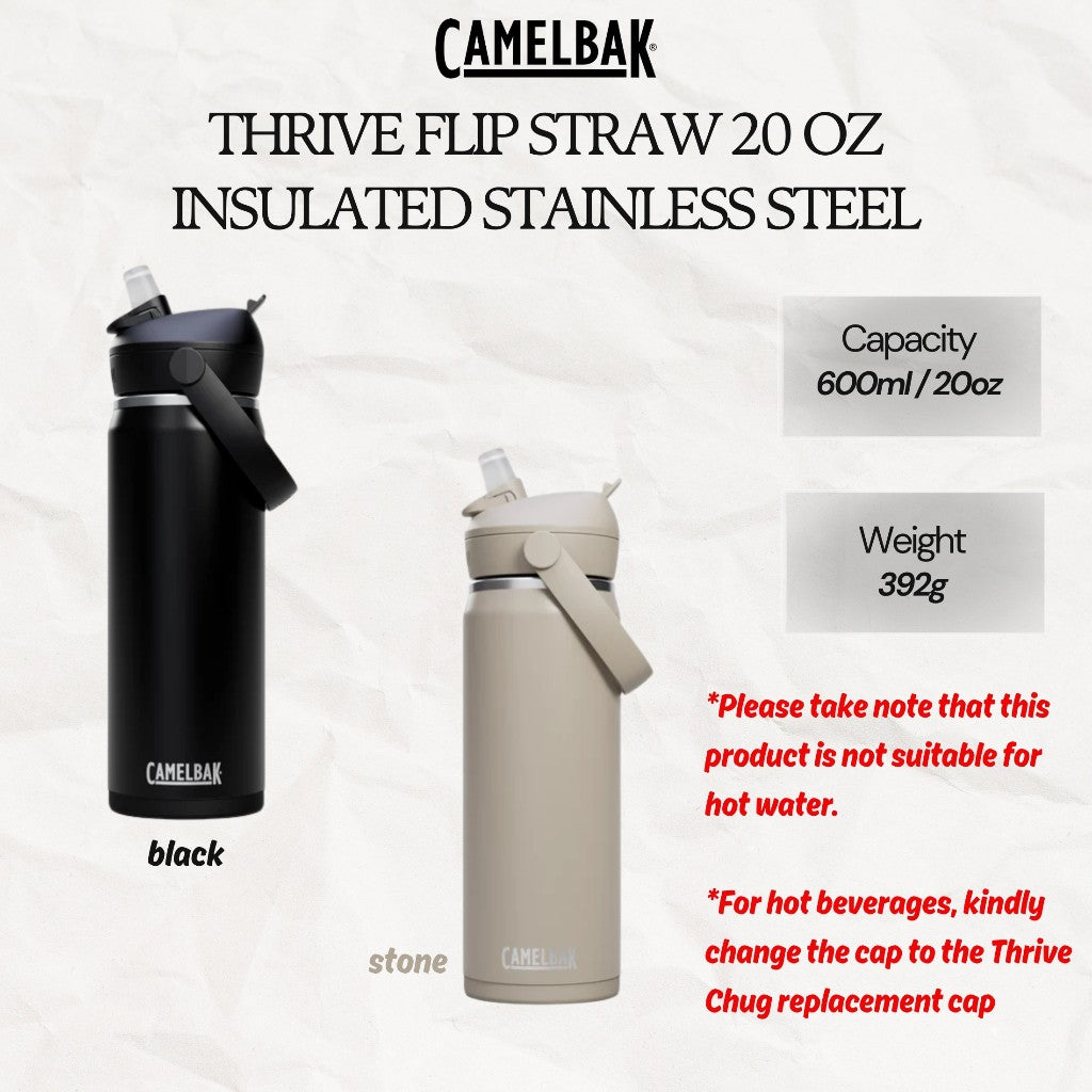 CAMELBAK Thrive Flip Straw 20oz Insulated Stainless Steel Bottle | Water Bottles