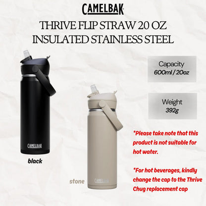 CAMELBAK Thrive Flip Straw 20oz Insulated Stainless Steel Bottle | Water Bottles