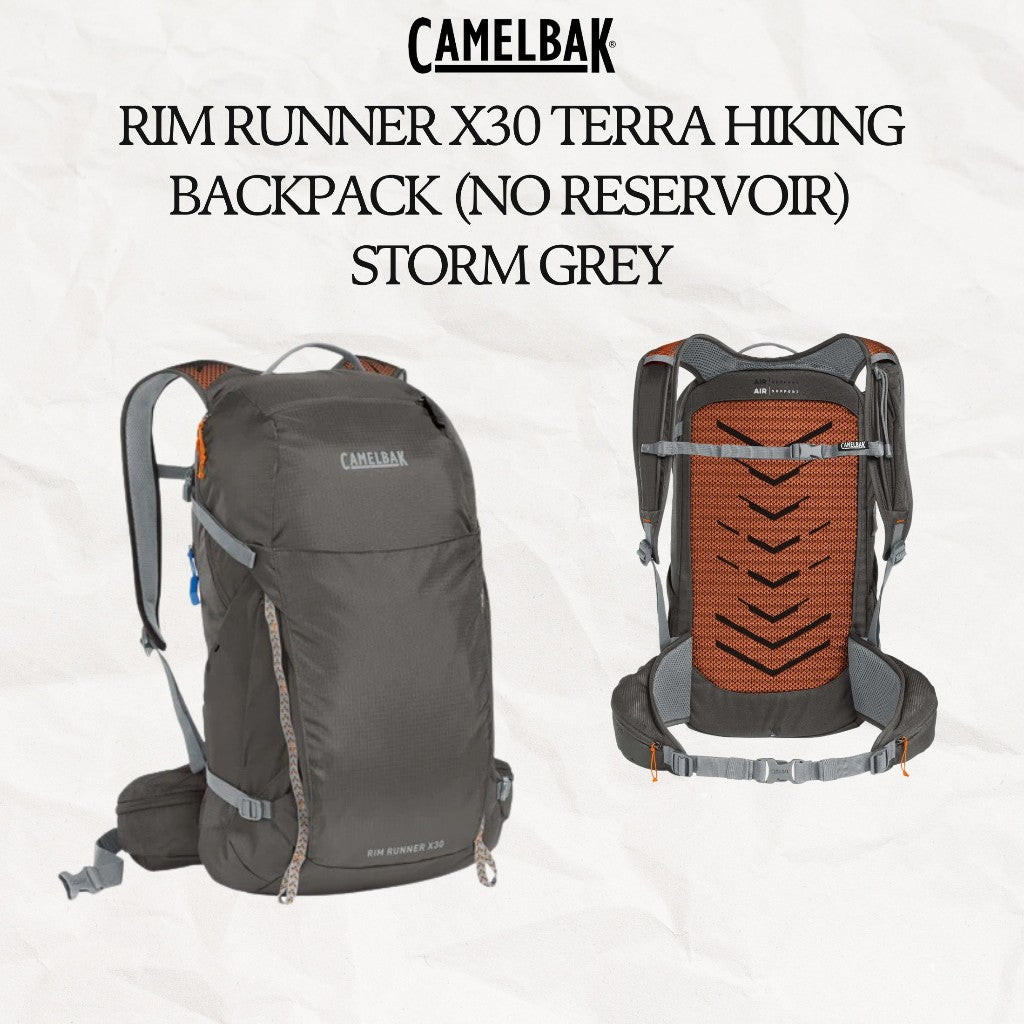 CAMELBAK Rim Runner X30 Terra Hiking Backpack (No Reservoir) Storm Grey