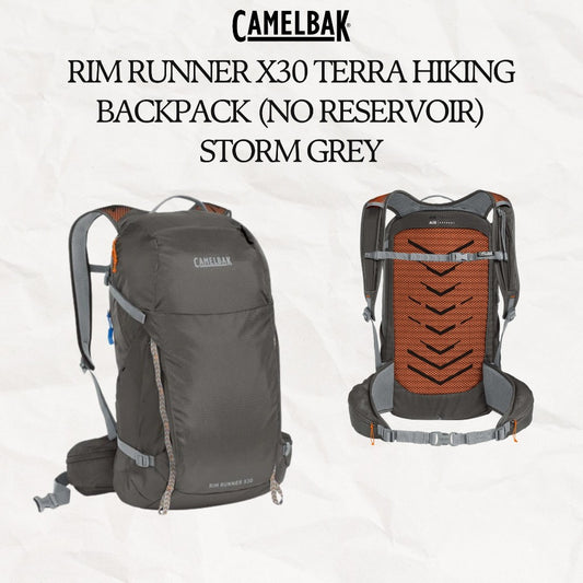 CAMELBAK Rim Runner X30 Terra Hiking Backpack (No Reservoir) Storm Grey