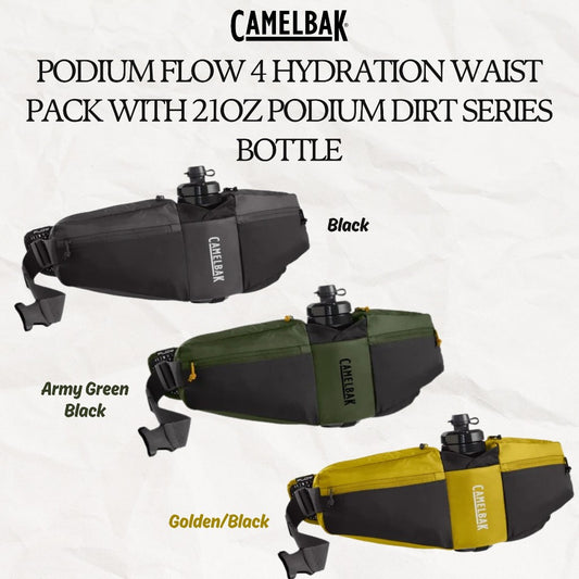 CAMELBAK Podium Flow 4 Hydration Waist Pack with 21oz Podium Dirt Series Bottle