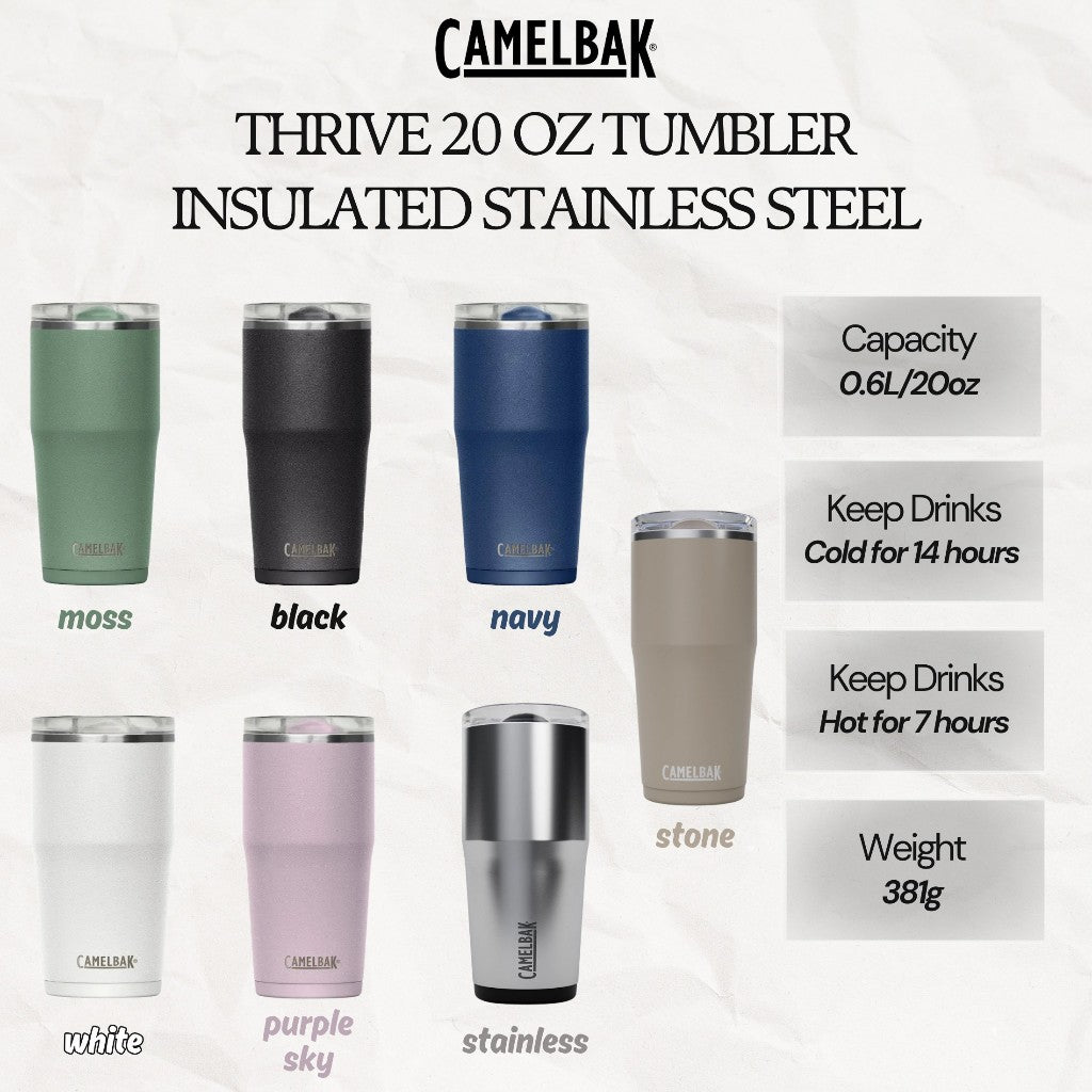 CAMELBAK THRIVE 20 OZ TUMBLER, INSULATED STAINLESS STEEL